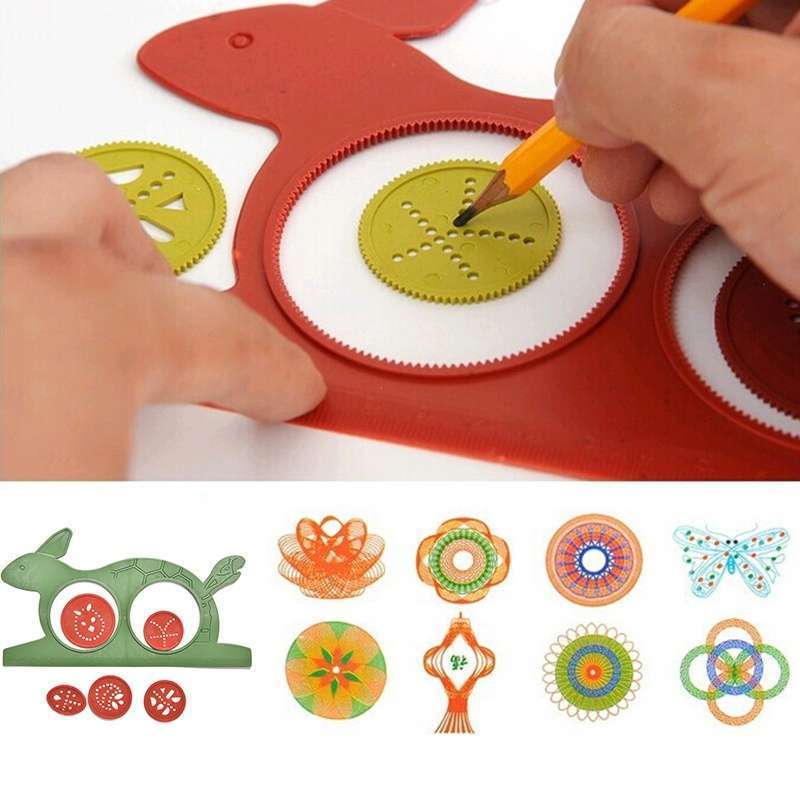 1 Set Creative Drawing Ruler Geometric Sketchpad Kids Gift Board Educational Toy Nobetter