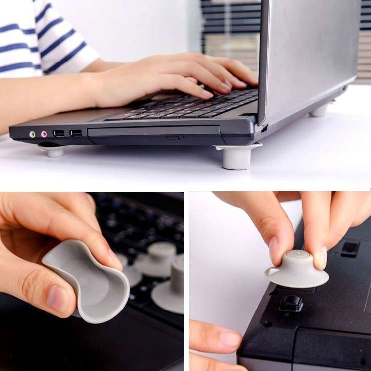 4 PCS Computer Radiating Laptop Portable Ventilation Ottomans Cooling Base for All Laptop