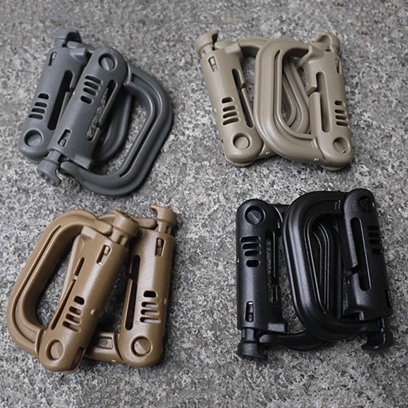 Molle Tactical Backpack EDC Shackle Snap D-Ring Clip KeyRing New Carabiner-1