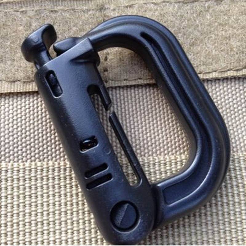 Molle Tactical Backpack EDC Shackle Snap D-Ring Clip KeyRing New Carabiner-2