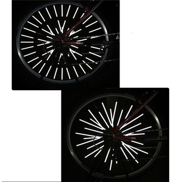 12pcs Bicycle Wheel Rim Spoke Bike Mount Tube Warning Light Strip Reflector DIY-3