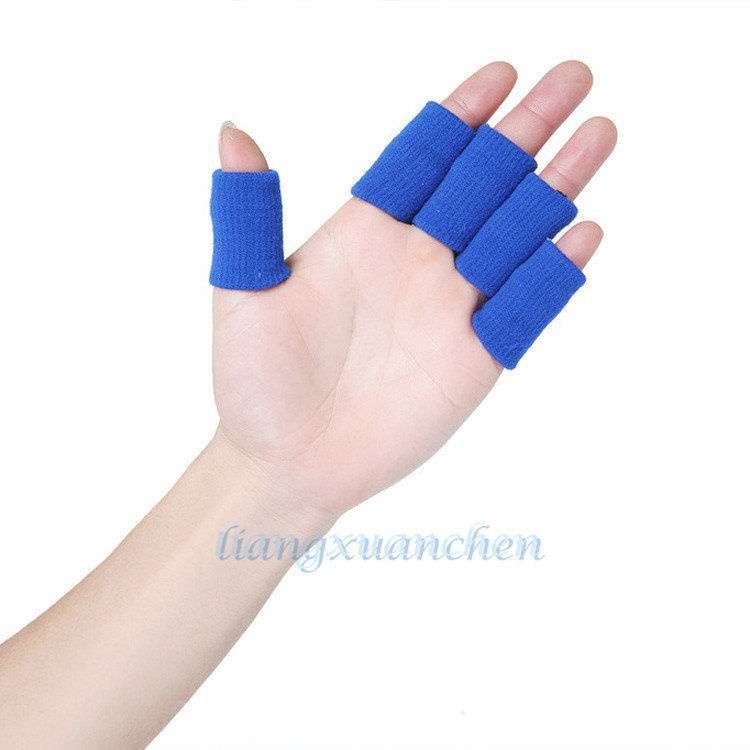 2017 new fashion hot sale gift 10pcs Stretchy Finger Protector Sleeve Support Arthritis Sports Aid Straight Wrap Size-3