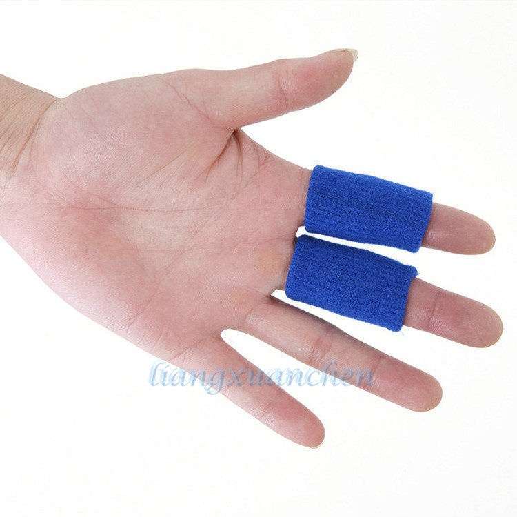 2017 new fashion hot sale gift 10pcs Stretchy Finger Protector Sleeve Support Arthritis Sports Aid Straight Wrap Size-4