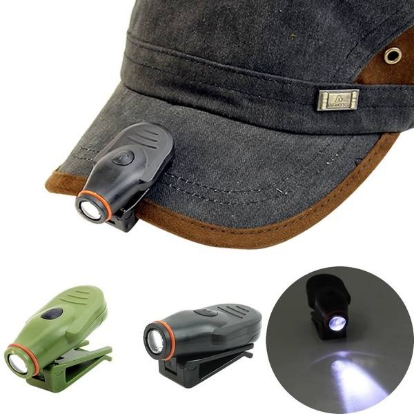 Bright Clip-on LED Cap Light Headlamp Torch Fishing Camping Hunting Outdoor