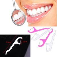 Y8Nh-50pcs Dental Floss Picks Teeth Toothpicks Stick Flosses Pick Oral Care