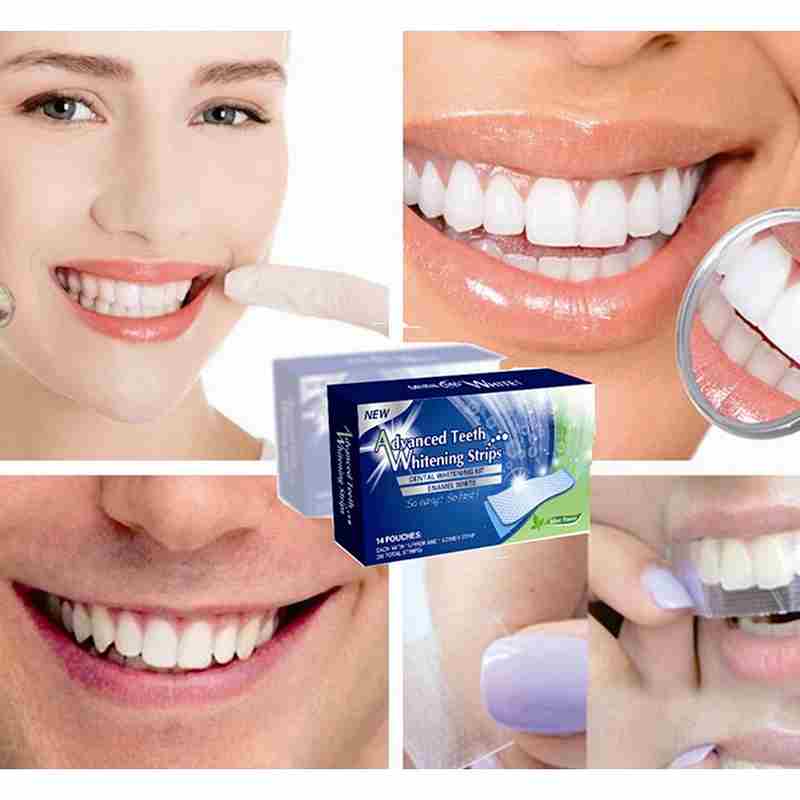 2pcs/pack Pro Oral Care Teeth Whitening Strip Tooth Bleaching Whitestrip beautifulspace-2