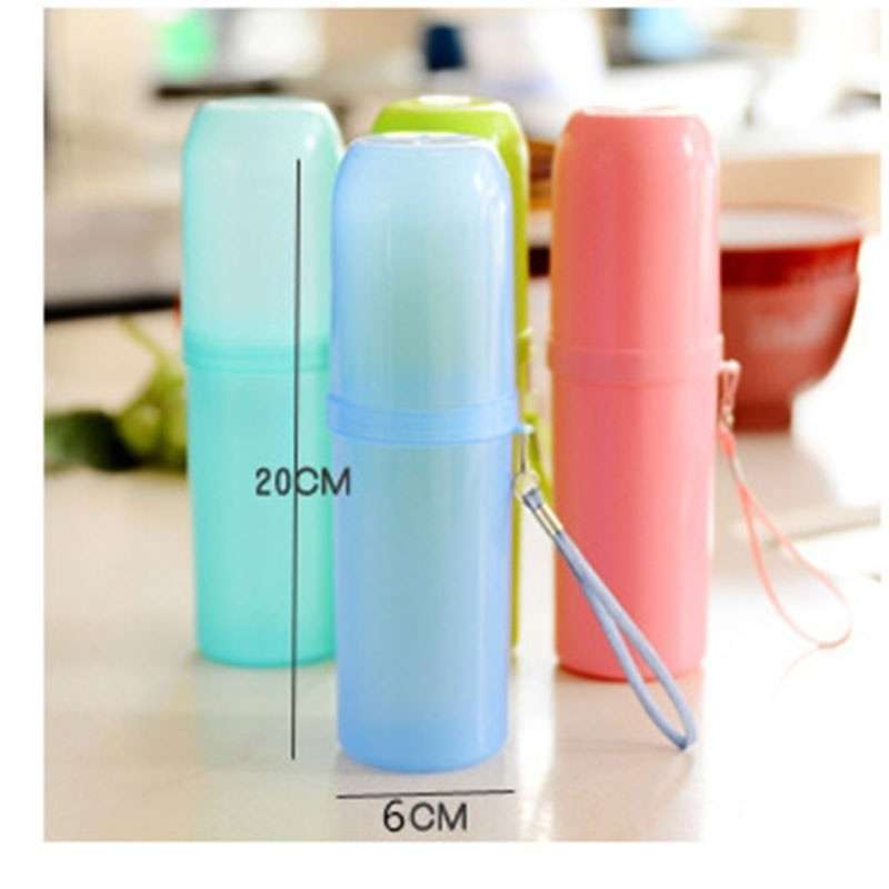 Candy Color Portable Travel Storage Cup Toothpaste Toothbrush Towel Organizer-4