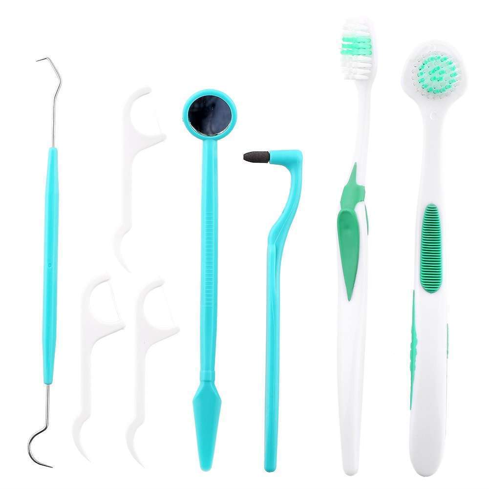 8 Pcs Dental Oral Care Kit Pick Tooth Toothbrush Set Tool Health