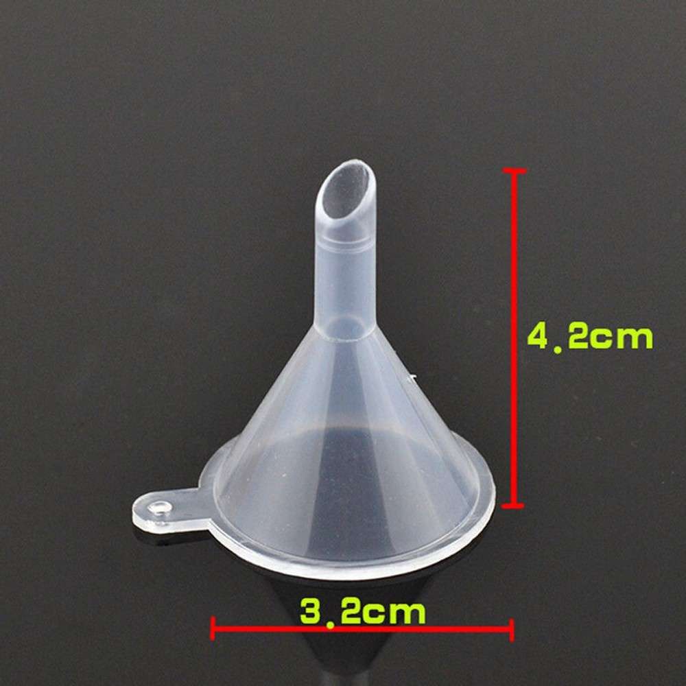 12Pcs White Travel Plastic Transparent Filling Empty Bottle Packing Tool Mini Small Funnels Liquid Splitter-1