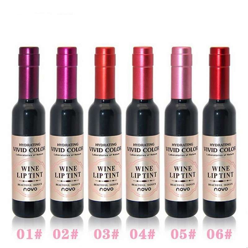 Bottle Of Red Wine Lipstick Waterproof Liquid Lipstick Easy To Wear Non-stick Lipgloss-2