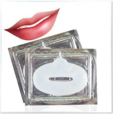 5pcs Hot Selling Lip Mask Crystal Collagen Lips Care Pads Lip Smackers Face Care zhKK (Color: Transparent)-3