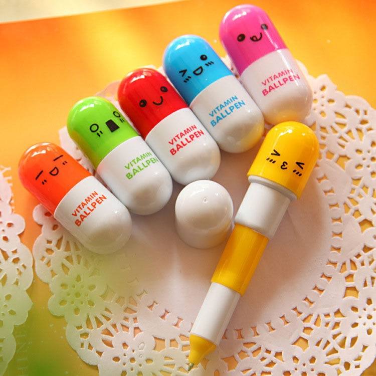 6pcs Student Children Kids Cute Novelty Pill Doctor Nurse Capsule Ballpoint Pen-1