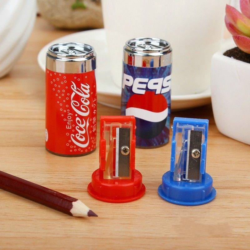 Cute Cola Style Pencil Sharpener Eraser Combination Stationary Office School Supplies