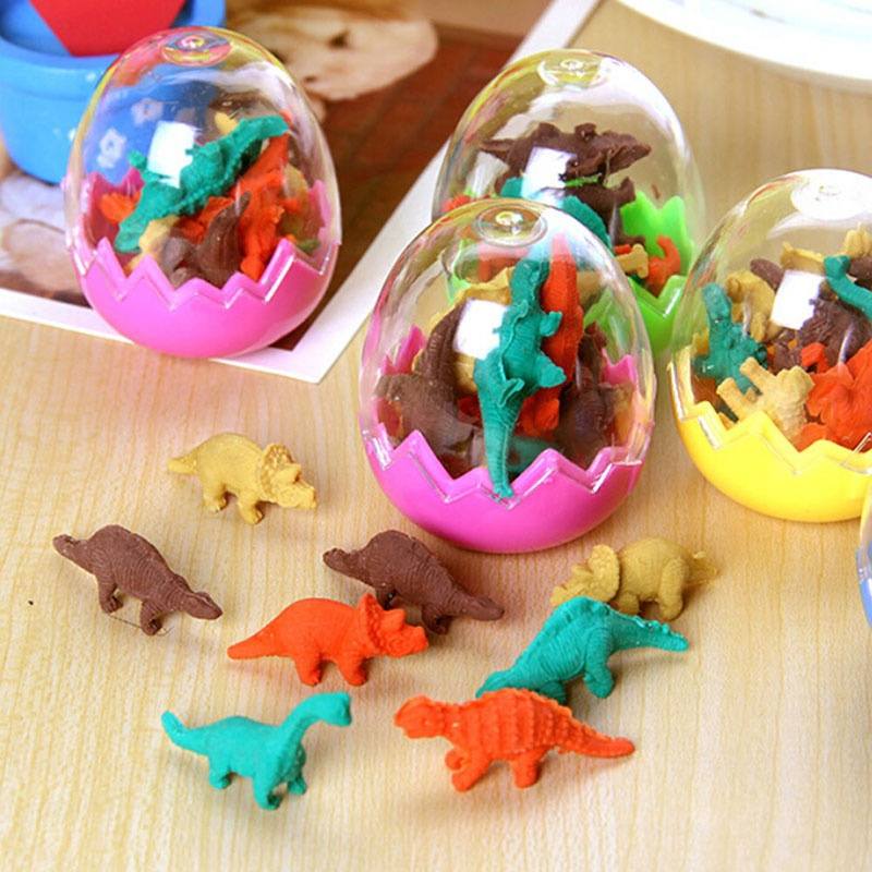 Novelty Dinosaur Egg Pencil Rubber Eraser Students Office Stationery Toy