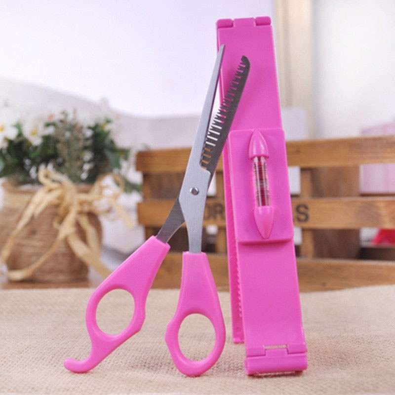 Pink Bangs Clipper Trimmer Set Self Hair Bangs Cutting Tool Haircuts