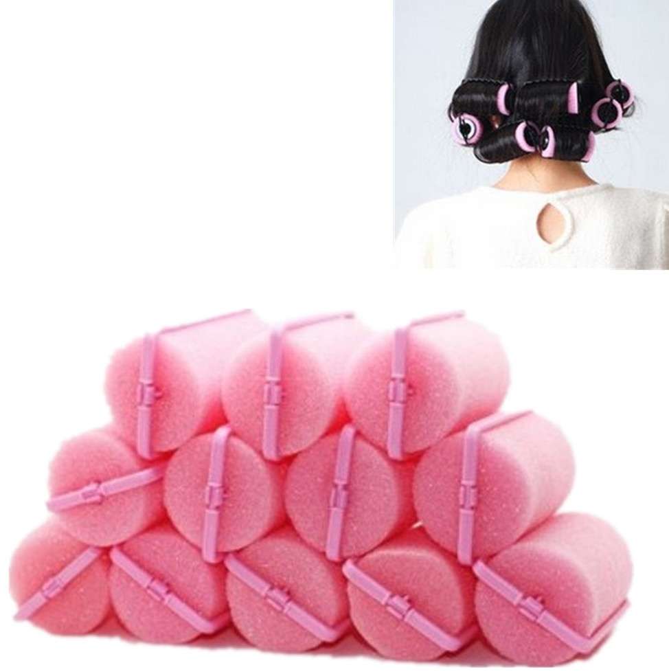 12 Pcs Magic Sponge Foam Cushion Hair Styling Rollers Curlers Twist Tool