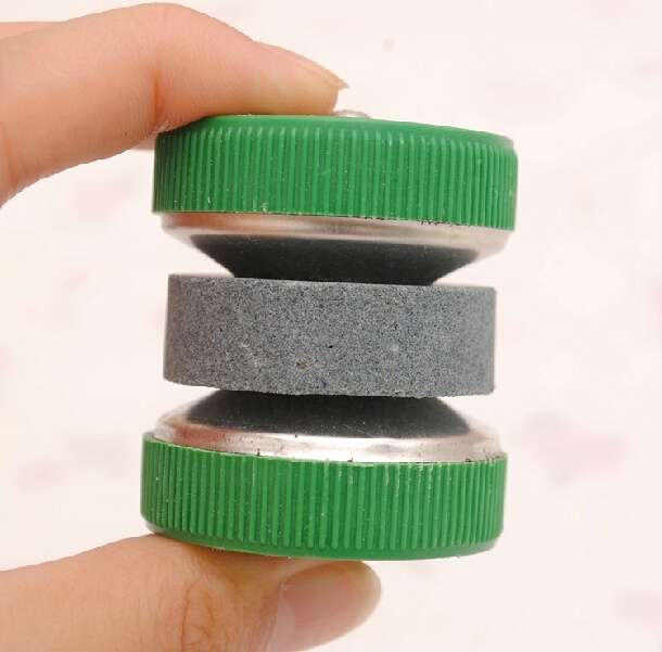 1 X Compact Round Easy-to-use Knife Sharpener Grinder Stones (Size: 35mm by 35mm)-9