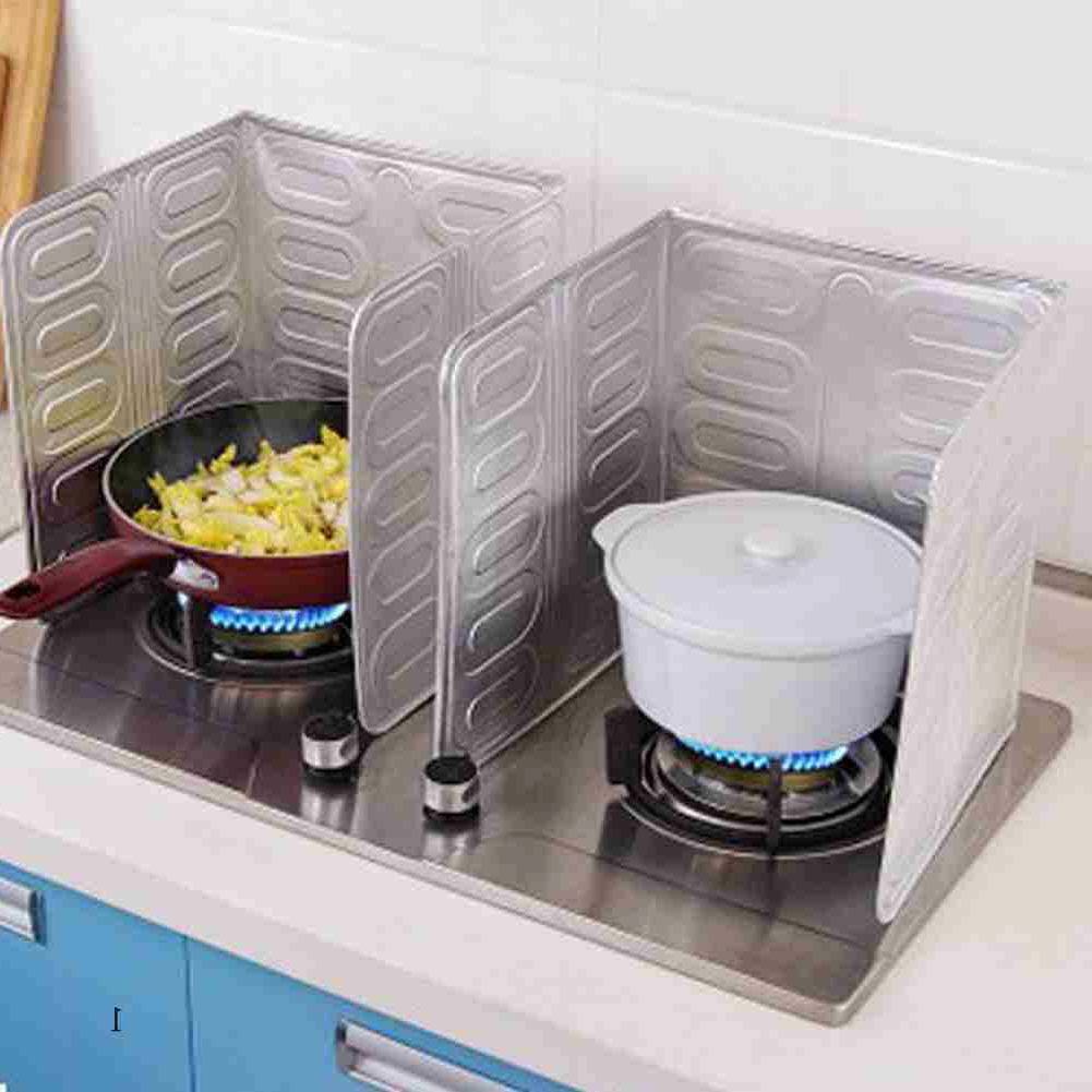 Kitchen Tools Cooking Insulate Splash Proof Oil Removal Baffle Plate Aluminium Foil Splatter Screens Stove Separate Oil Paper-1
