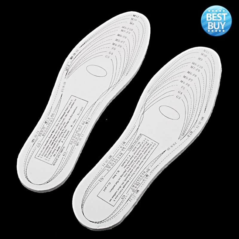 Best 1 Pairs Unisex Memory Foam Shoe Insoles Foot Care Comfort Pain Relief All Size-1