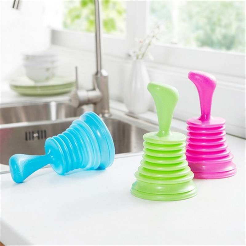 Household Powerful Sink Drain Pipe Pipeline Dredge Suction Cup Toilet Plungers-5