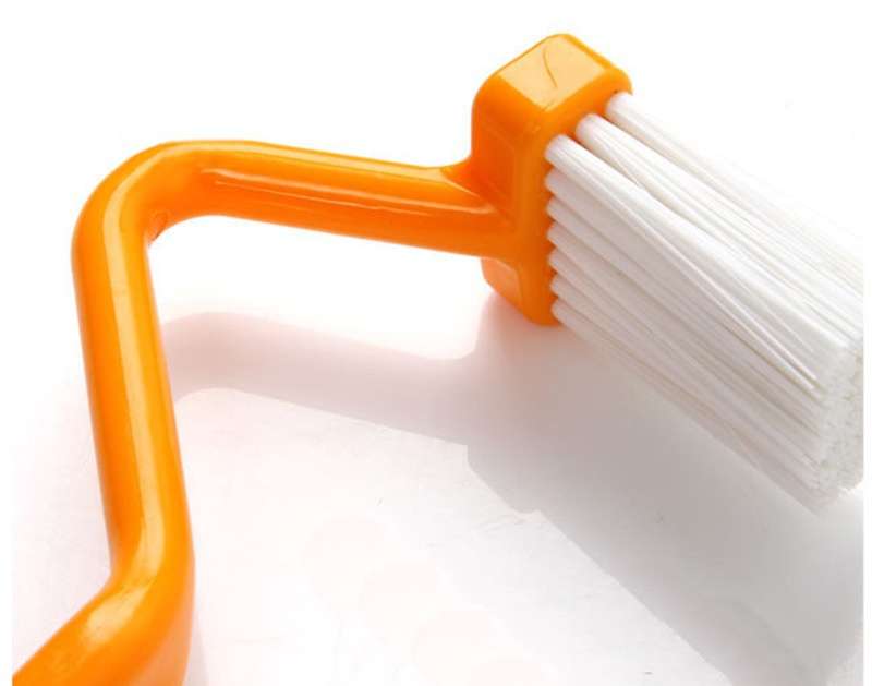 V-Type Portable Plastic Toilet Cleaning Brush Cleaner Bent Handle Color randomly-3