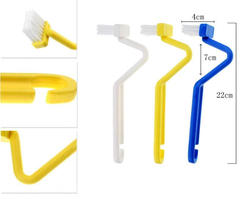 V-Type Portable Plastic Toilet Cleaning Brush Cleaner Bent Handle Color randomly-5