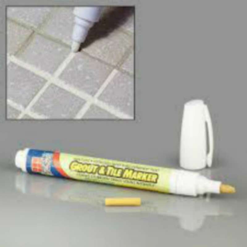 Ceramic Tile Reface Repair Pen Grout-Aide Grout and Tile Marker White Reversible Color White-2