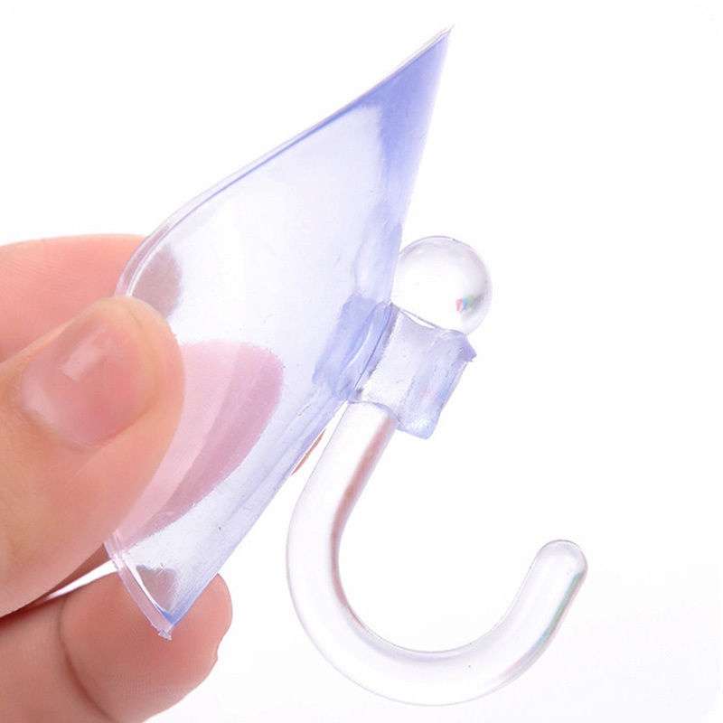 10 Pcs / Pack Transparent Wall Hooks Hanger Kitchen Bathroom Suction Cup Suckers-6