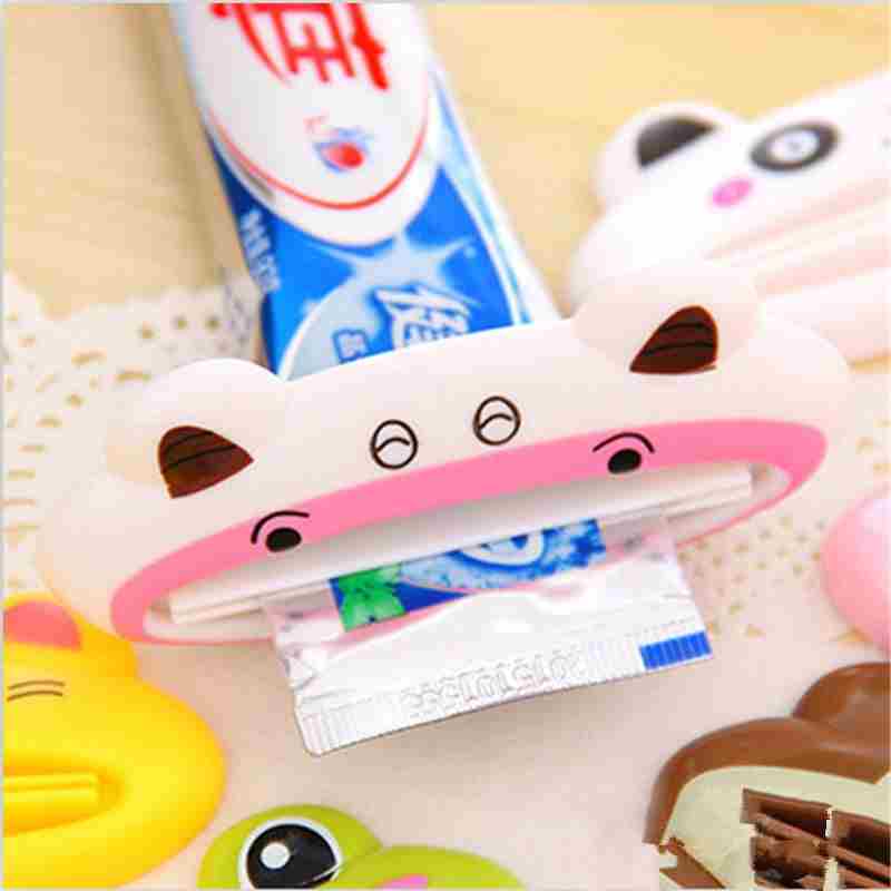 1pcs Cute Animal Multifunction Toothpaste Squeezer Bathroom Home Tube Rolling Holder Easy Cartoon Toothpaste Dispenser-1