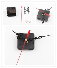 u2SF-Chic New Style Black Quartz Cross Stitch Clock Movement Mechanism Repair DIY Tool Kit Red Hand (Color: Black)