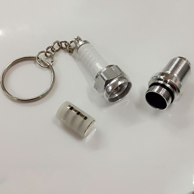 Cute Keychain Creative LED Key Chain Spark Plug Key Chain Accessories-2