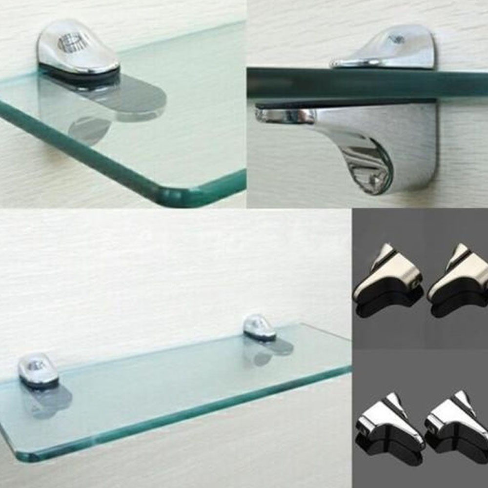 Arrival Glass Shelf Metal Adjustable Bracket Glass Plate Holder Support Polished Chrome-1
