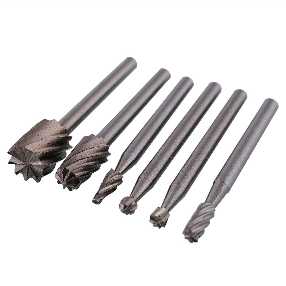 6pcs Routing Router Grinding Wood Milling For Rotary Files Set Tool