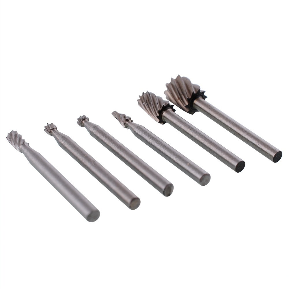 6pcs Routing Router Grinding Wood Milling For Rotary Files Set Tool-2