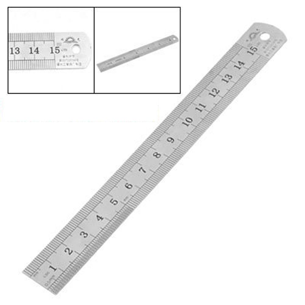 15cm Stainless Metal Ruler Measuring Tool Mark Tools