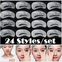 B9my-Pro 24 Styles Grooming Stencil Kit Makeup Shaping DIY Beauty Eyebrow Template Stencils Tools Makeup Accessories