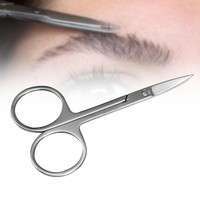 BHvs-Makeup Eyebrow Hair Eyelash Remover Trimmer Curved Edge Scissors Steel Cutter