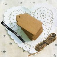 D1Bb-50 Pcs Blank Brown Kraft Paper Marked Blank Card Hand Draw Tags Labeled Card