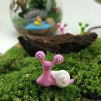 Dfoh-Garden Ornament Miniature Snail Figurine Resin Craft Fairy Dollhouse Decor DIY