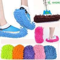 HJ5K-Mop Slipper Floor Polishing Cover Cleaner Dusting Cleaning House Foot Shoes Cove