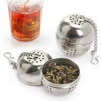 HbMi-New Stainless Steel Ball Tea Infuser Strainer With Hook Loose Tea Leaf Spice Ball