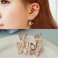 JeiA-Set Butterfly Stud Earrings Lady