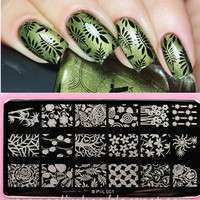 NEPd-Flowers & Leaves Nail Art Stamp Template Image Plate BORN PRETTY BP L001 12.5 X 6.5cm