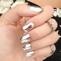 Nd2y-New Gold Silver Nails Mirror Powder Nail Art Chrome Pigment Glitters
