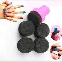 NraF-4PCS/Set Beauty Nail Sponges Manicure Sponge For Acrylic Manicure Gel Nail Art Care DIY UV Tool