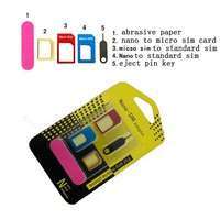 PClM-5in1 Nano SIM Card To Micro Standard Adapter Converter Set Kit For Phone6 5 4 Wonderful And Hot