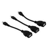 Psd9-Speed USB 2.0 A Female To Micro B Male Converter OTG Adapter Cable For Smart Phone Black