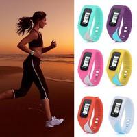 fpC7-Digital LCD Pedometer Run Step Walking Distance Calorie Counter Watch Bracelet