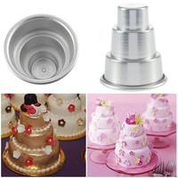 k4pZ-Mini 3-Tier Cupcake Pudding Chocolate Cake Mold Baking Pan Mould Party